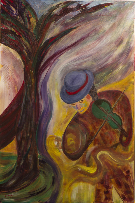 Fiddler in a Blue Fedora